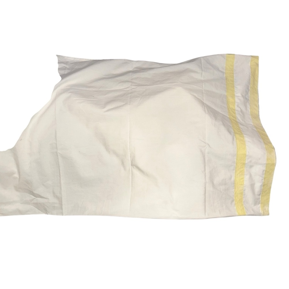 Matouk white Yellow trim single king Pillowcase
